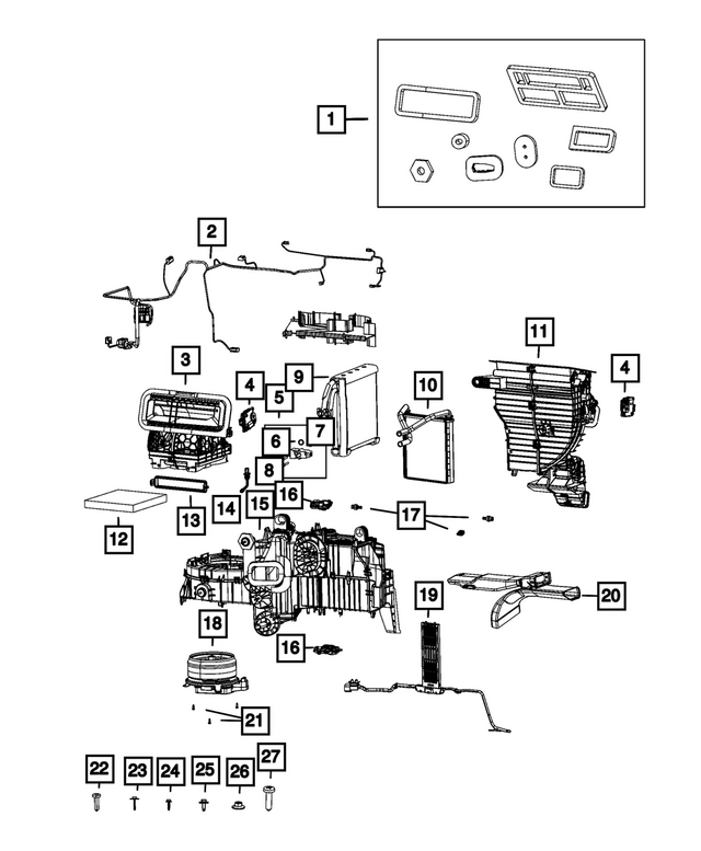 68048615AA - Air Conditioners and Heaters: Bolt for Mopar Image