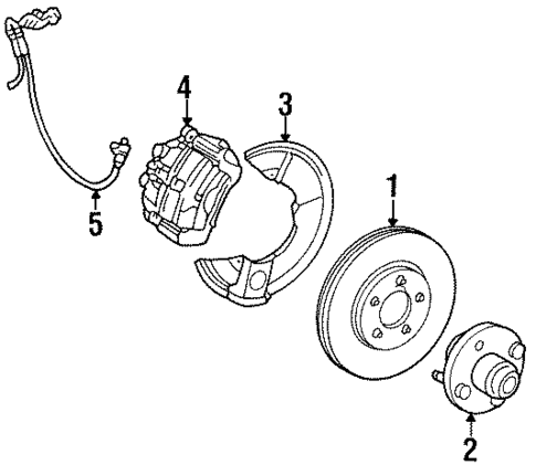 Front Brakes for 1995 Mercury Sable #0