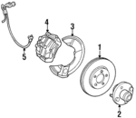 F2DZ1104A - Brakes: Hub for Ford: Taurus | Lincoln: Continental | Mercury: Sable Image