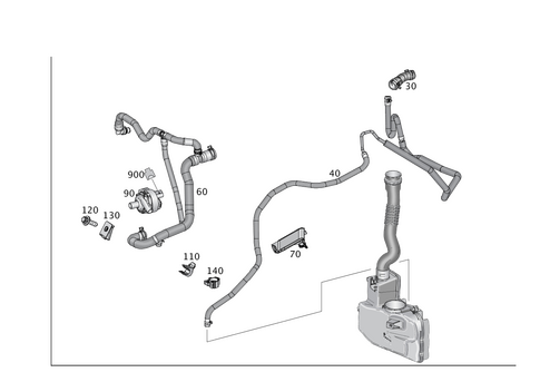 Heating Water Line for 2016 Mercedes-Benz GLE550e #0