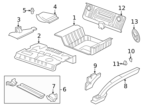 Rear Floor & Rails for 2000 Honda Insight #0