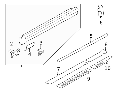 Exterior Trim - Pillars for 2002 Volkswagen Passat #0