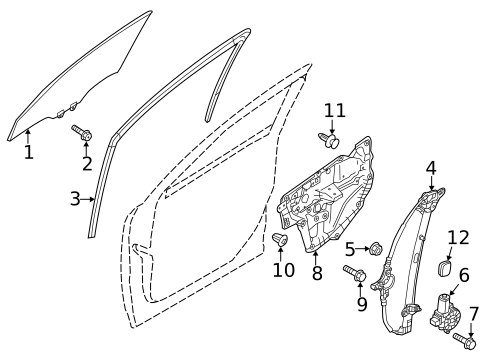 Glass - Front Door for 2017 Mazda 6 #0