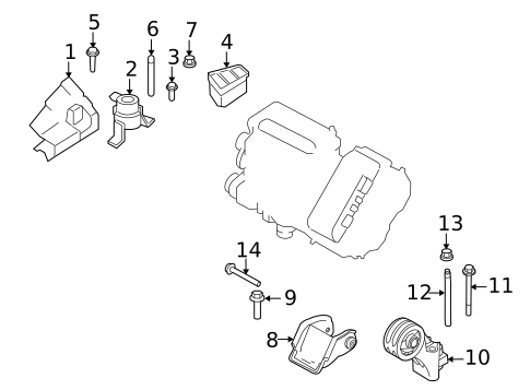 Engine & Trans Mounting for 2010 Mercury Mariner #1