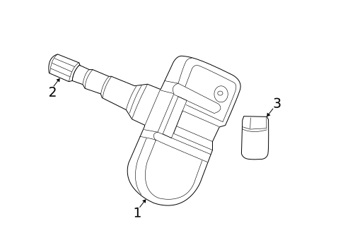 Tire Pressure Monitor Components for 2013 Ram 1500 #0