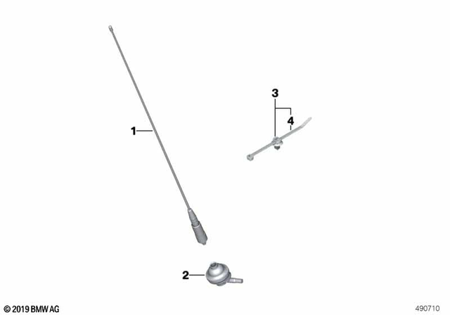 61138375988 - Audio, Navigation, Information Systems: Cable Strap with Bracket - Ã˜=7.9/L=150 for BMW-Motorrad Image