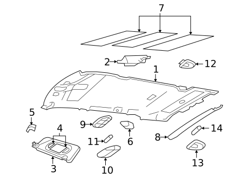 Interior Trim - Roof for 2005 Ford Explorer #0