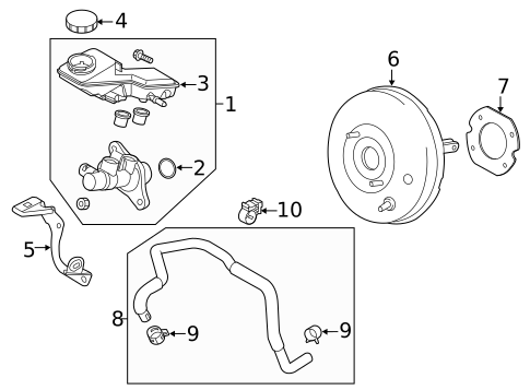 Master Cylinder - Components On Dash Panel for 2019 Mazda 3 #0