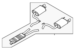 JR3Z5230X - : Muffler &amp; Pipe Assembly for Ford: Mustang Image