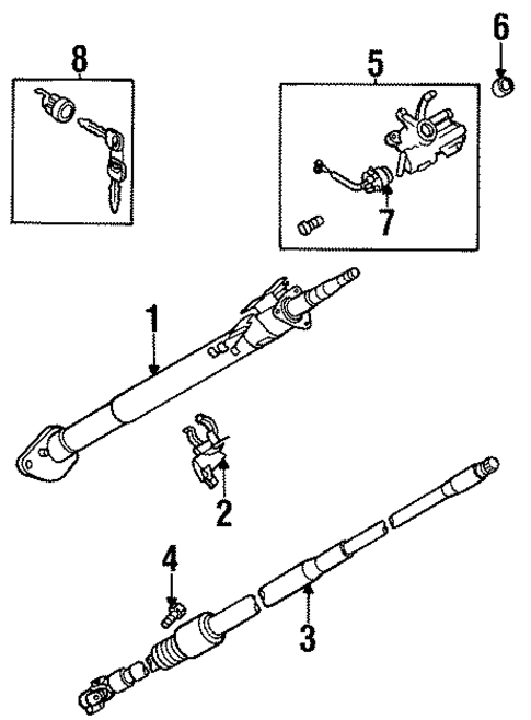 Steering Column Assembly for 1995 Isuzu Rodeo #2