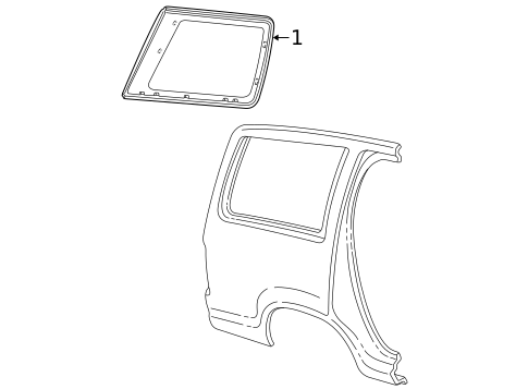 Glass & Hardware for 2007 Mercury Mountaineer #0