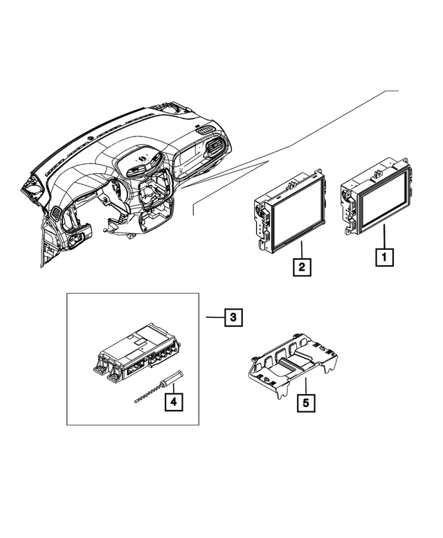 68529966AA - Electrical: Multi Media Radio for Mopar Image
