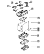68322959AA - Interior Trim: Storage Tray Mat for Mopar Image