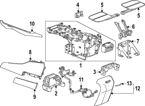 Center Console for 2025 Cadillac ESCALADE IQ #4