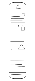 15053409 - Body: Caution Label for Buick: Terraza | Cadillac: CTS, DTS, STS, XLR | Chevrolet: Corvette, Express 1500, Express 2500, Express 3500, Malibu, Silverado 1500, Silverado 2500 HD, Silverado 3500 HD, Traverse, Uplander | GMC: Savana 1500, Savana 2500, Savana 3500, Sierra 1500, Sierra 2500 HD, Sierra 3500 HD | Hummer: H2, H3, H3T | Pontiac: Montana Image