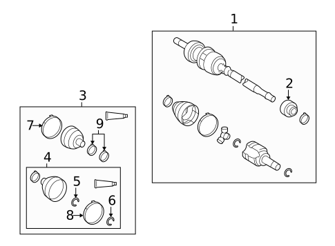 Drive Axles for 2010 Pontiac Vibe #1