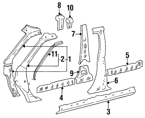 Center Pillar for 1988 Dodge Colt #0