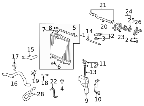 Radiator & Components for 1998 Honda Civic #0
