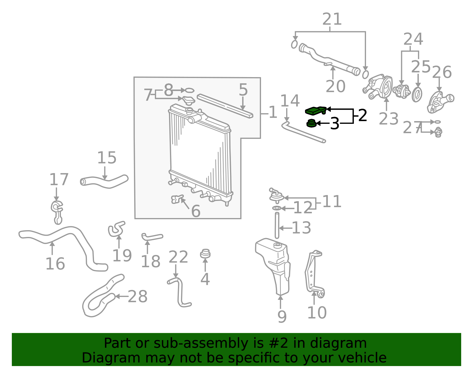 74171-SP0-010 - 1996-2009 Honda - Bracket R Radiator Mounting