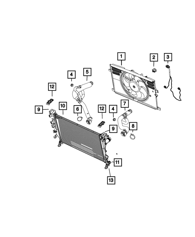 68354092AA - Cooling: Radiator Isolator for Mopar Image