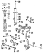 5181349AD - Front Suspension: Suspension Shock Absorber Kit, Right for Mopar Image
