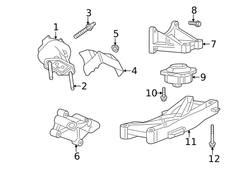 Engine & Trans Mounting for 2012 Chrysler 300 #0