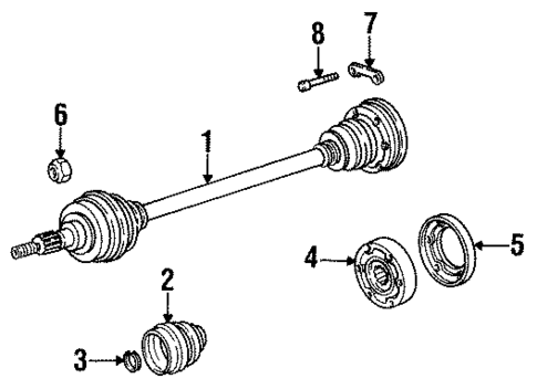 Axle Shaft & Joints for 1992 Porsche 911 #0
