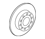 5Q0615601E - Brakes: Rotor for Volkswagen: Arteon, CC, e-Golf, Golf, Golf R, GTI, Passat, R32, Rabbit, Tiguan Image