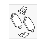 85143240 - : Disc Brake Pad Set for Buick: Envision | Cadillac: XT4 Image