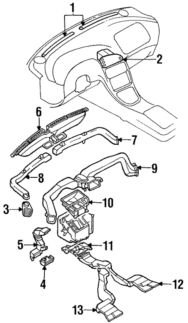 MB609520 - Body: Dashboard Air Vent for Mopar Image