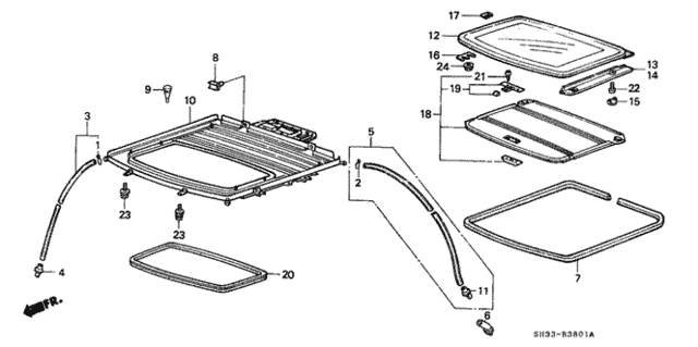 Sunroof for 1991 Honda Civic #0