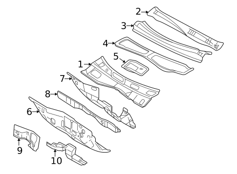 Cowl for 2003 Oldsmobile Alero #0