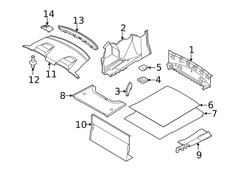 Interior Trim - Rear Body for 2006 BMW M6 #0