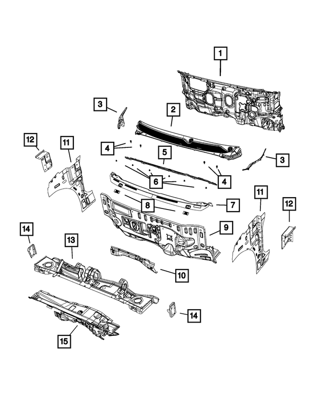 68144141AB - Body Sheet Metal Except Doors: Bracket for Mopar Image