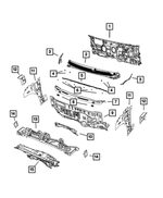 68225647AE - Body Sheet Metal Except Doors: Dash Panel Silencer for Mopar Image