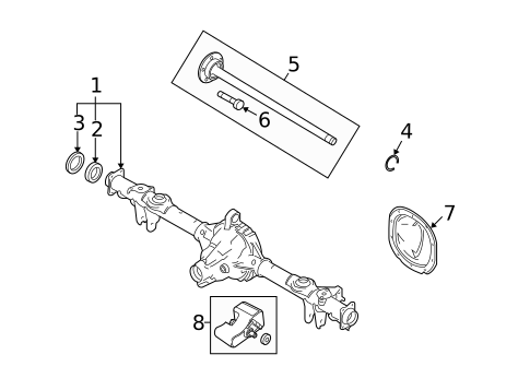 Axle & Differential for 2013 Ford Mustang #0
