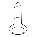 865793K000 - Body: Bumper Cover Screw for Hyundai Image