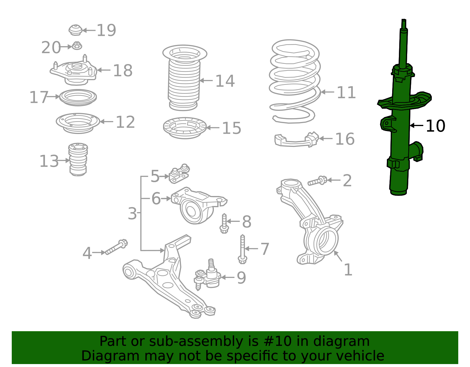 2019-2025 Acura RDX Suspension Strut 51621-TJB-A02 | OEM