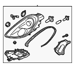 98163122509 - Electrical: Headlamp Assembly for Porsche: Boxster, Cayman Image