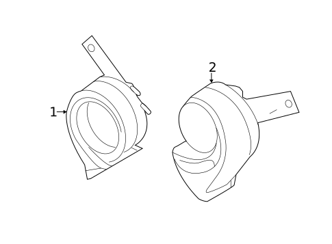 Horn for 2015 INFINITI Q70 #0