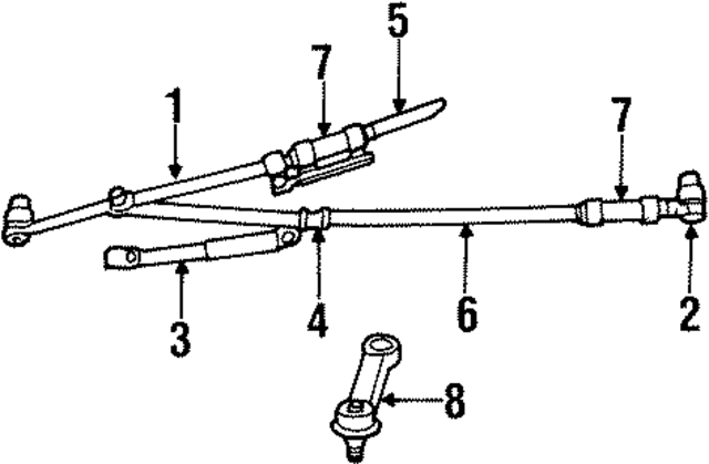 52039185 - Steering: Steering Drag Link for Mopar Image