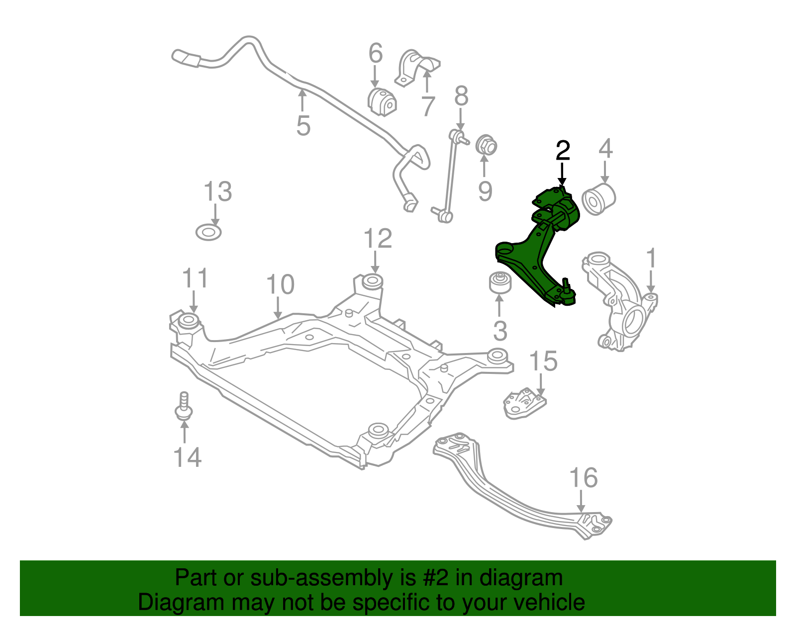 2011-2018 Volvo Lower Control Arm 31429321 | OEM Euro Parts