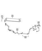 68650407AA - Cooling: Oil Cooler Pressure And Return Hose And Tube for Mopar Image