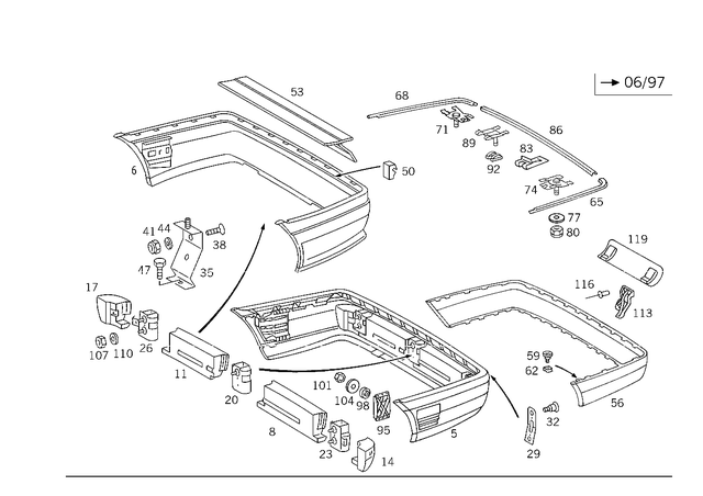 2028851525 - Attachment Parts: Trim for Mercedes-Benz: C230, C280, C43 AMG Image image