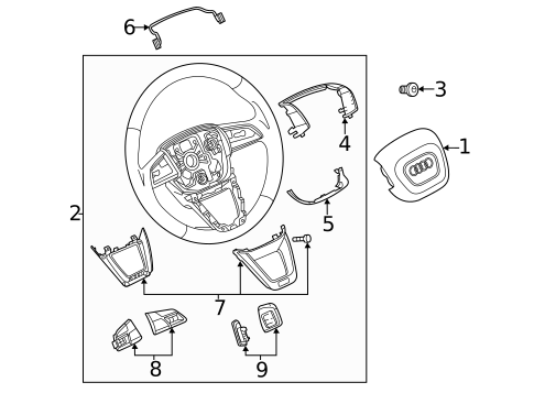 Steering Wheel & Trim for 2024 Audi A4 Quattro #0