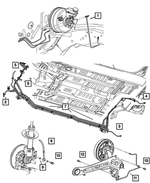 4509779AC - Service Brakes: Brake Tube, Left Front for Mopar Image