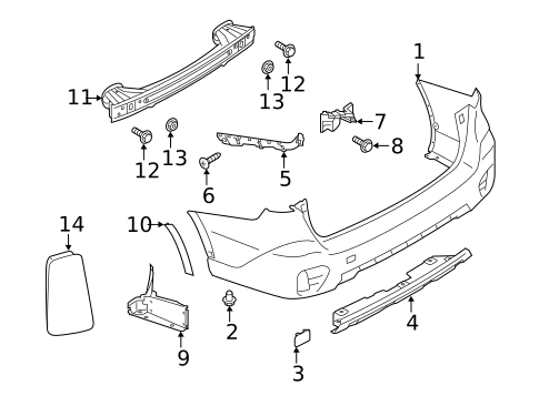 Bumper & Components - Rear for 2024 Subaru Outback #0