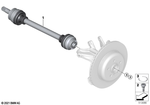 33205A0F098 - Rear Axle: Output Shaft, Rear Right for BMW Image