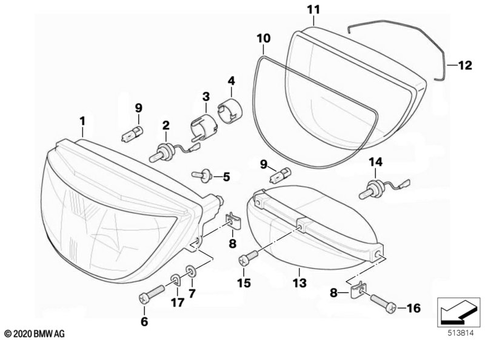 Headlight for 2000 BMW-Motorrad K 1200 LT #0