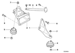 22111092973 - Engine and Transmission Suspension: Engine Support, Left for BMW Image